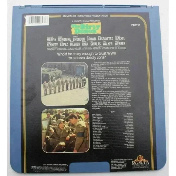 Vintage The Dirty Dozen Part 2 MGM Stereo CED Videodisc RCA Selectavision - Picture 2 of 2